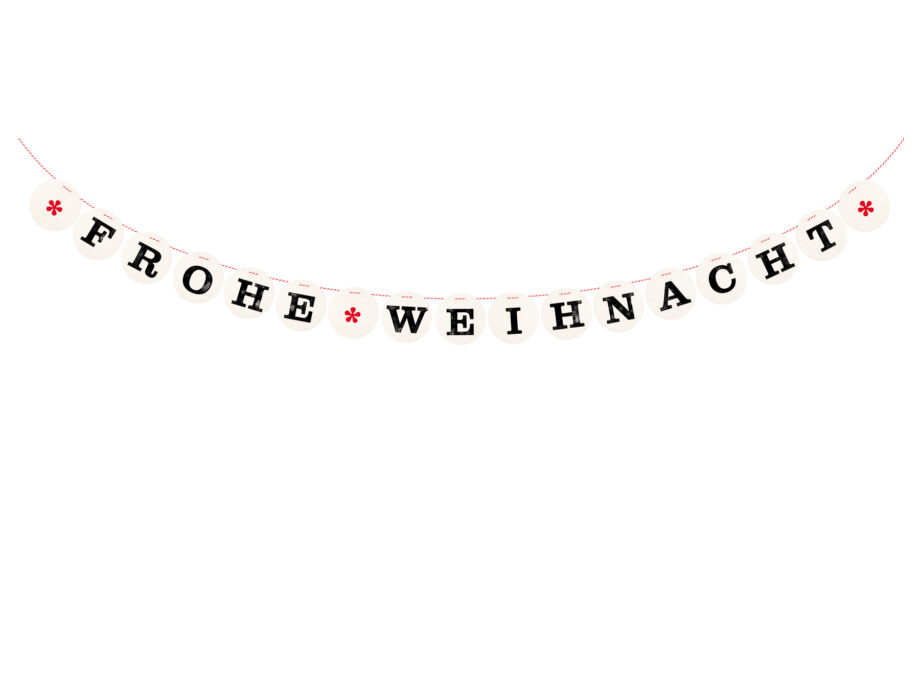 Renna Deluxe FROHE WEIHNACHT Girlande Saisonschlussverkauf