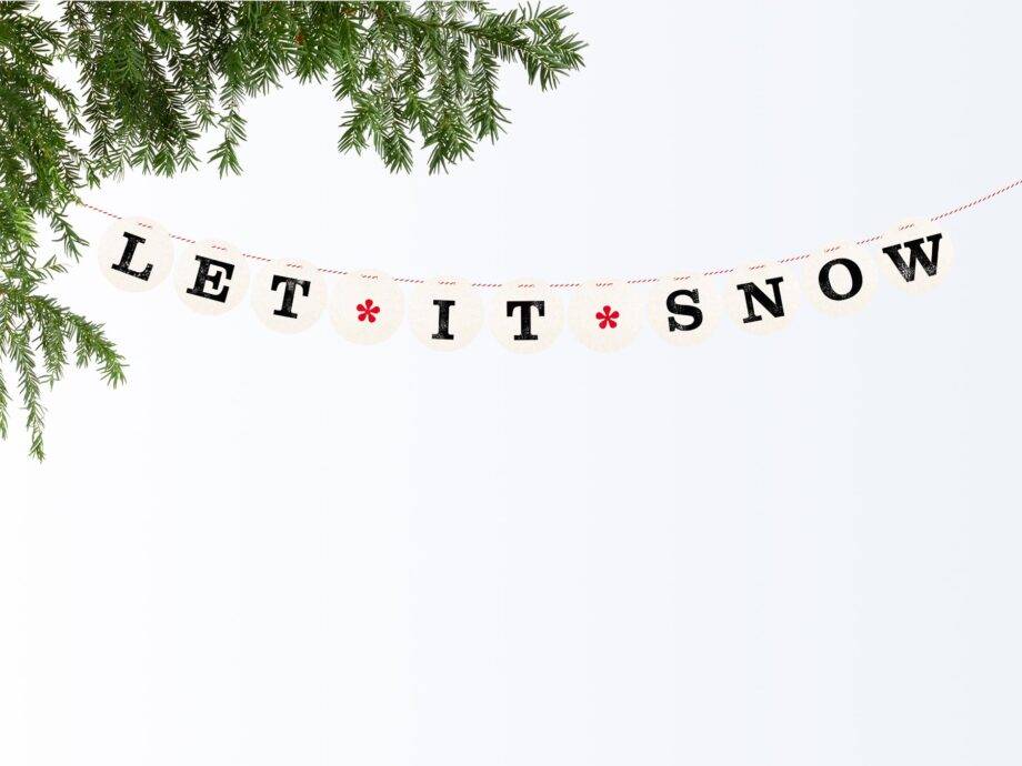 Renna Deluxe LET IT SNOW Girlande Große Rabatte