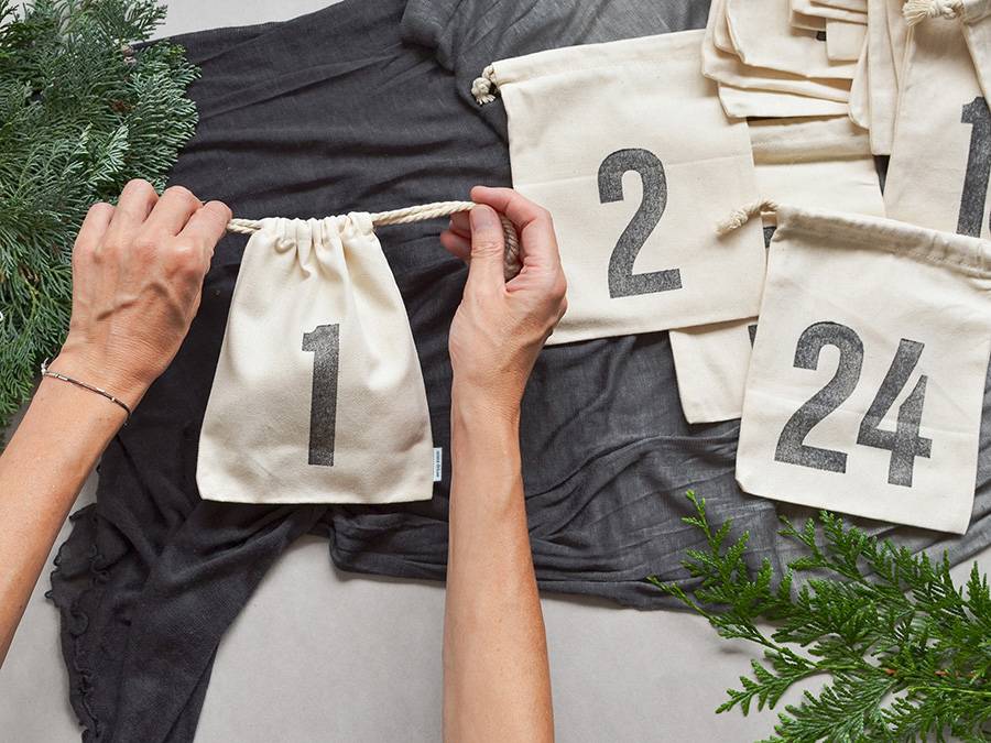 Renna Deluxe Nachhaltiger Adventskalender aus Bio-Baumwolle Räumungsverkauf