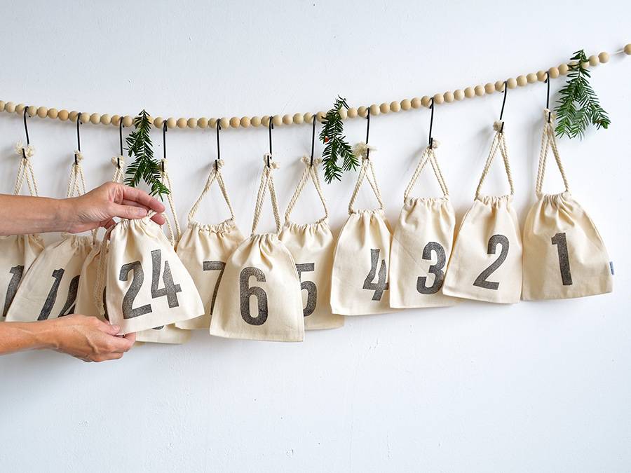 Renna Deluxe Nachhaltiger Adventskalender aus Bio-Baumwolle Räumungsverkauf