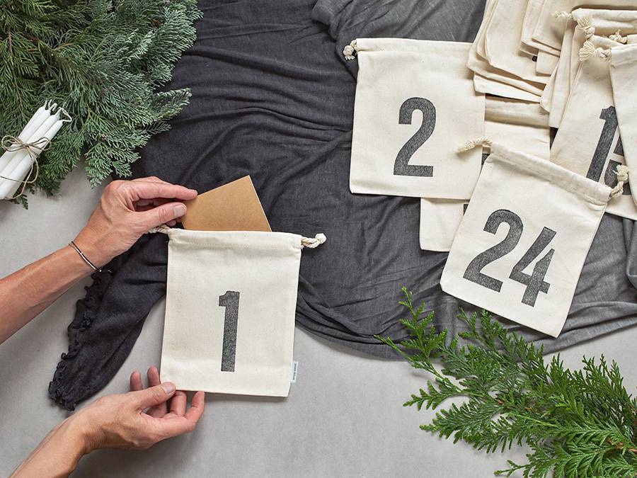 Renna Deluxe Nachhaltiger Adventskalender aus Bio-Baumwolle Räumungsverkauf