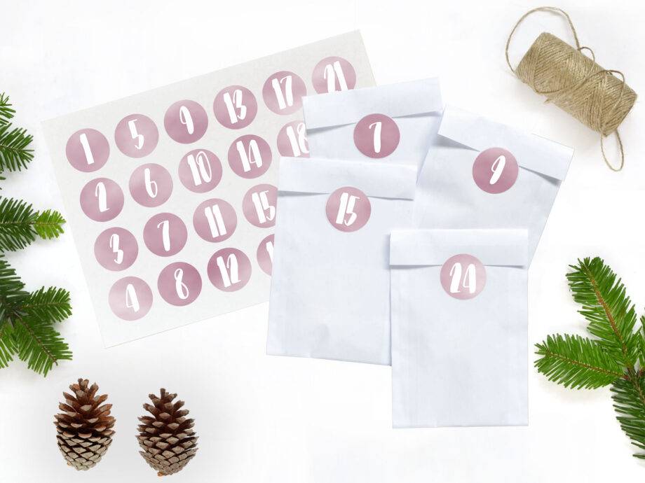 Renna Deluxe Adventskalender ROSA Handlettering Super Sparpreis