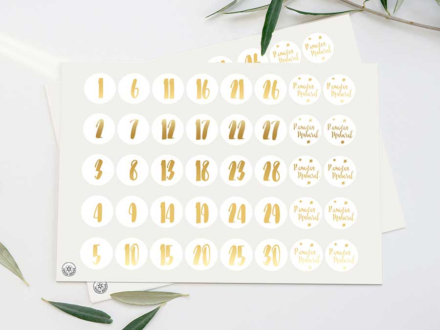 Renna Deluxe RAMADAN Kalender Gold mit schwarzen Tüten Letzte 3 Tage