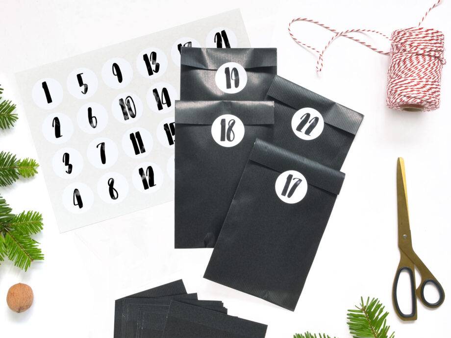 Renna Deluxe Adventskalender Schwarz mit Handlettering für Männer Super Rabatt