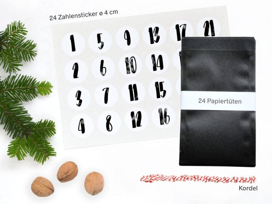 Renna Deluxe Adventskalender Schwarz mit Handlettering für Männer Super Rabatt