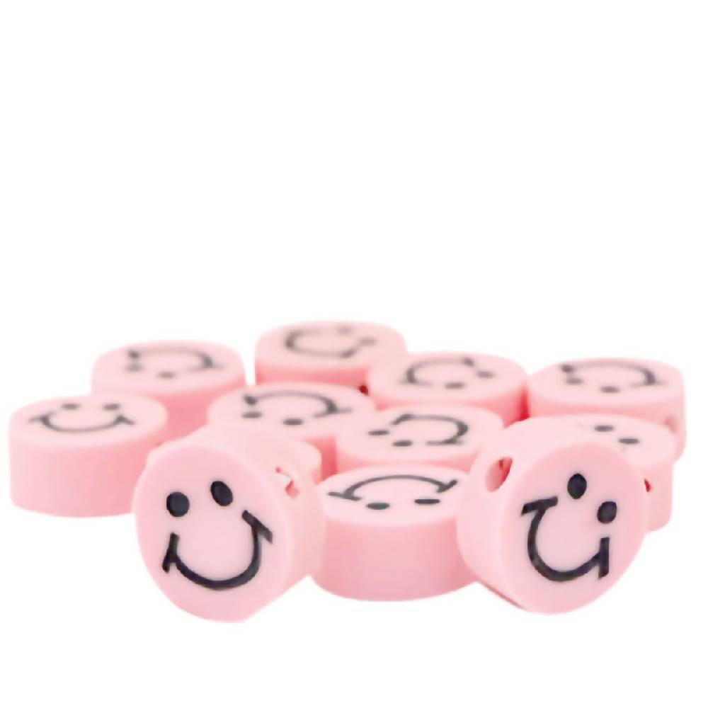 Sadingo Polymer Clay Perlen | 40 Stk., 10mm, Smileys Kostenlose Rückgabe