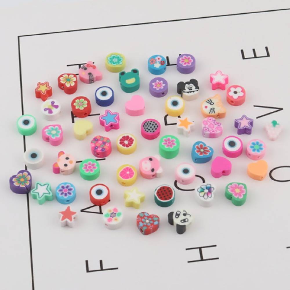 Sadingo Polymer Clay Perlen | 50 Stk., bunter Mix Begrenzte Freigabe