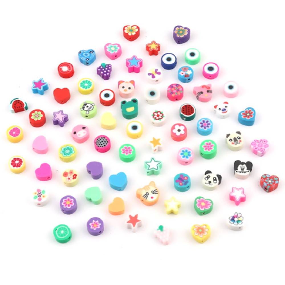 Sadingo Polymer Clay Perlen | 50 Stk., bunter Mix Begrenzte Freigabe