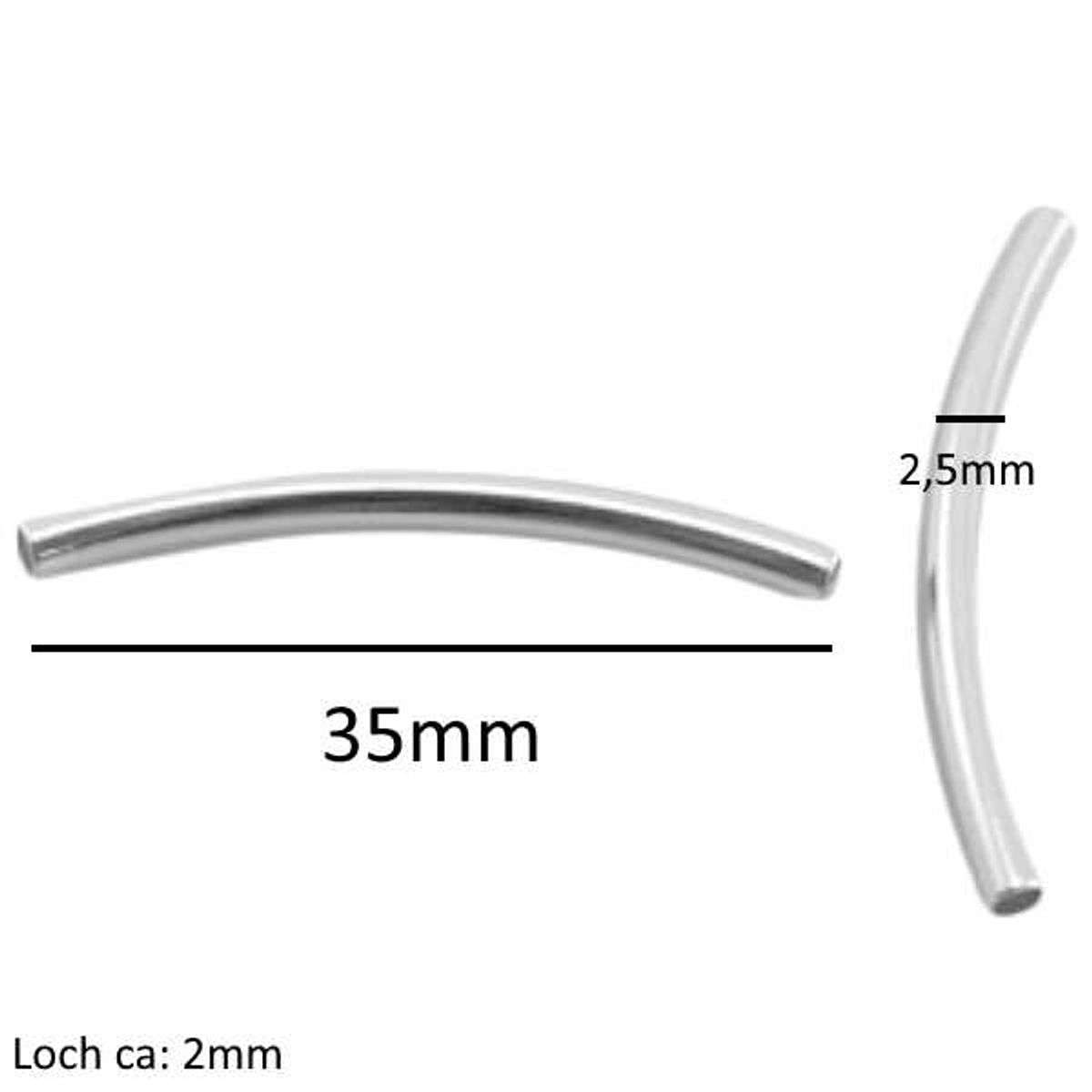 Sadingo Metallperlen | Metallröhrchen 15 Stück, 35x2,5mm Letzter Tag