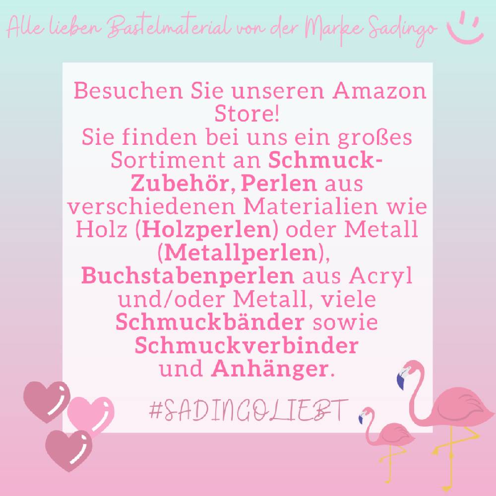Sadingo Metallperlen | Metallröhrchen 15 Stück, 35x2,5mm Letzter Tag