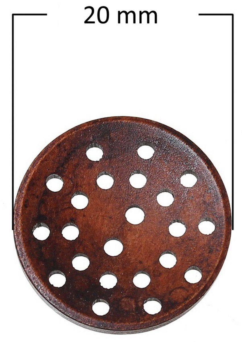 Sadingo Holzknöpfe Dunkelbraun - 50 Stk. - Ø 2 cm Super Rabatt