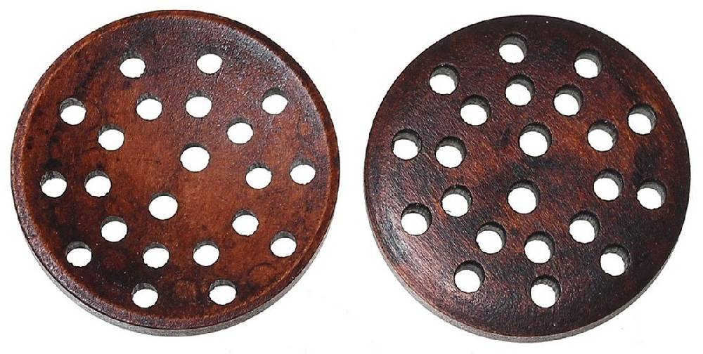 Sadingo Holzknöpfe Dunkelbraun - 50 Stk. - Ø 2 cm Super Rabatt