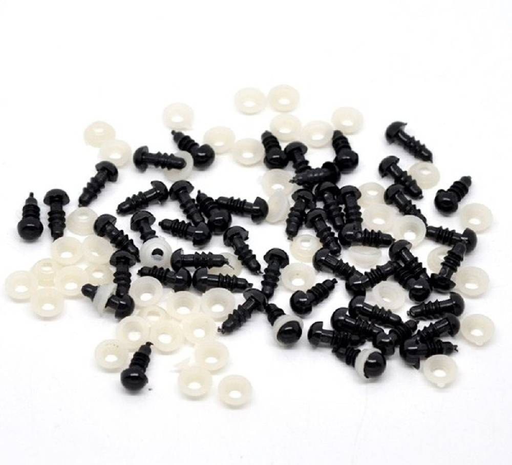 Sadingo Puppenaugen, Teddyaugen - 50 Stk. - 13 x 5 mm Riesige Rabatte
