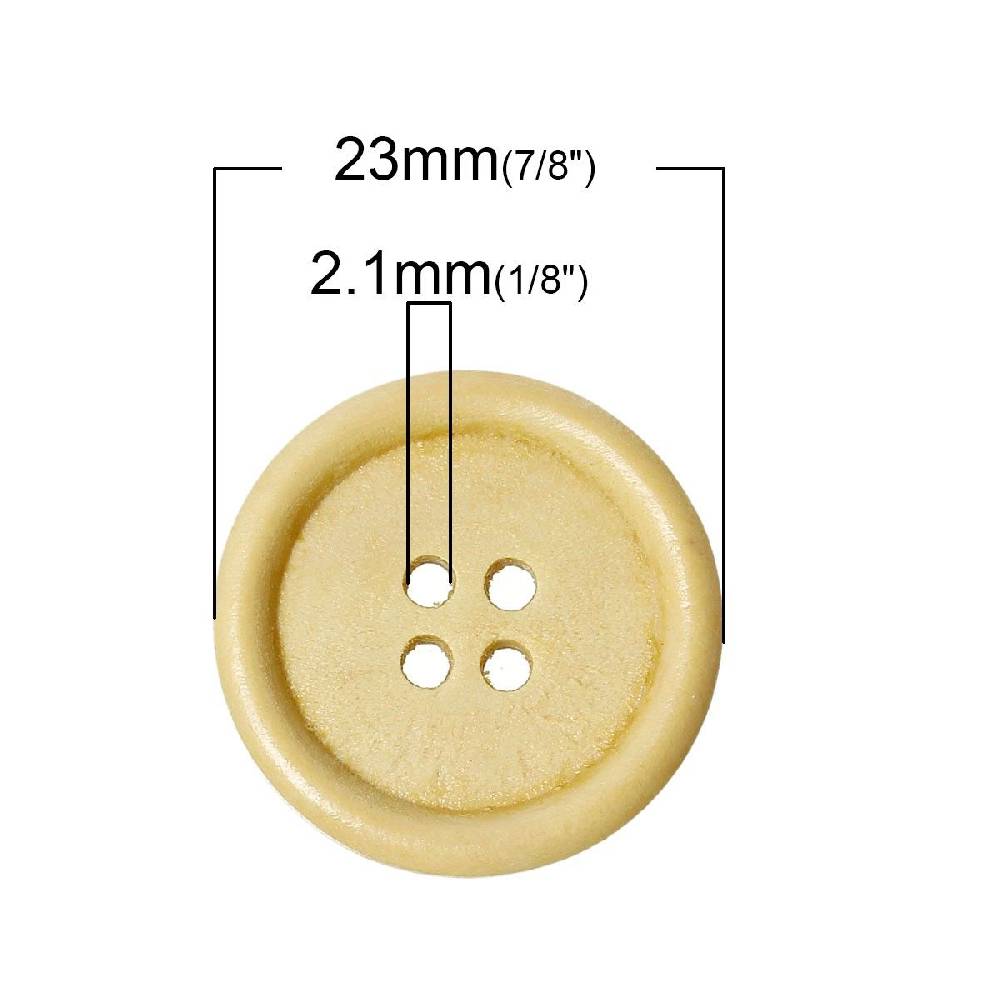 Sadingo Holzknöpfe / 50 Stk. / Ø 2,3 cm Speichern exportieren