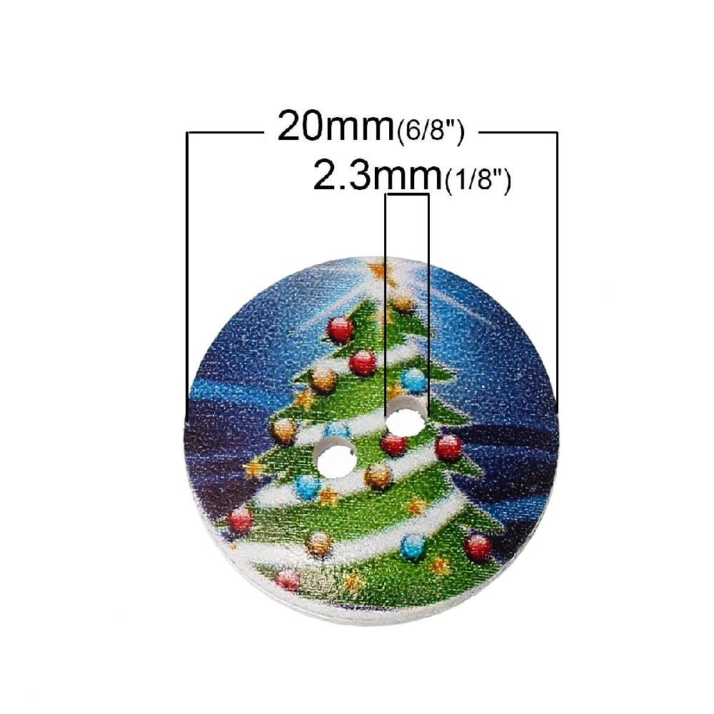 Sadingo Holzknöpfe Weihnachten 2 Stück, Ø 2 mm Outlet