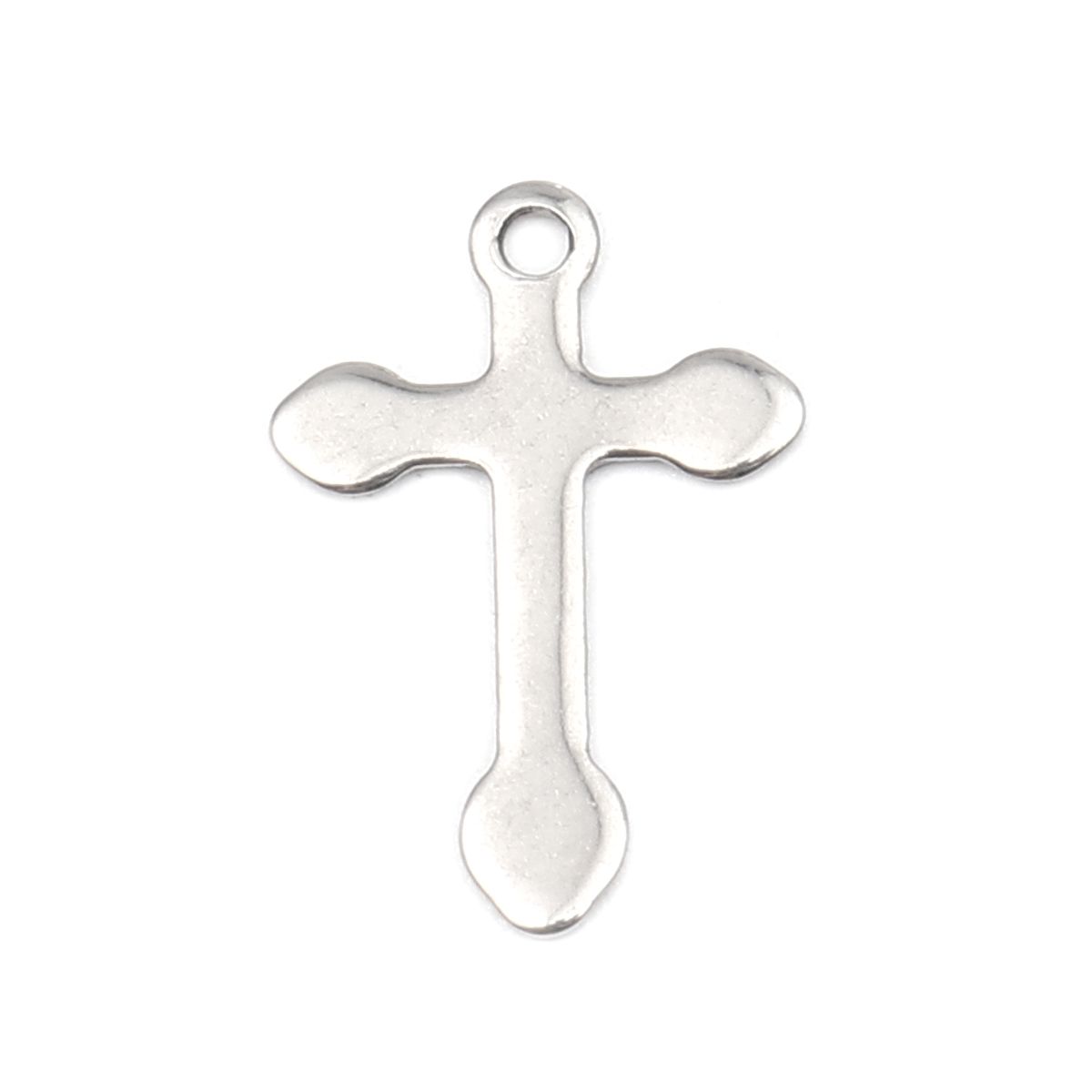 Sadingo Kreuz Anhänger Silber 10 Stück 12x18mm, Bastelbedarf Limitierter Zeitrabatt
