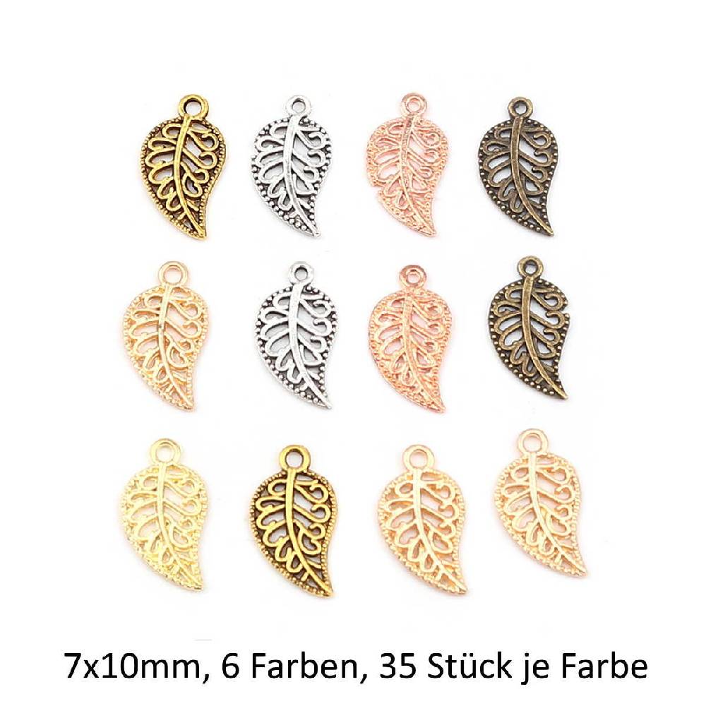 Sadingo Schmuckanhänger Set Blatt, 210 Stück, 19x10 mm Rabatt