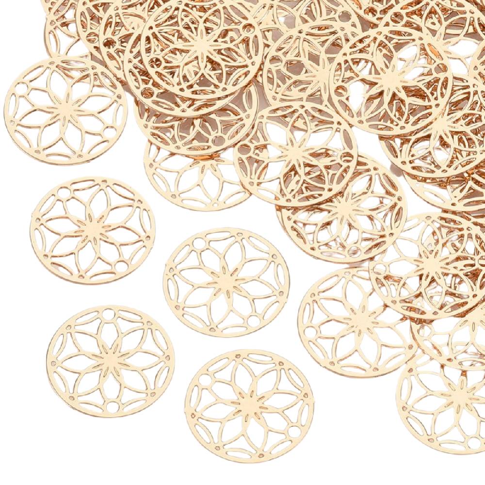 Sadingo Schmuckverbinder | 10 Stück, 13mm, Anhänger Blume des Lebens Black Friday