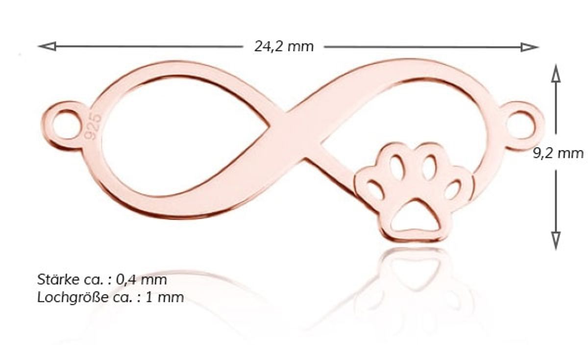 Sadingo Schmuckverbinder Infinitiy | 24,2 x 9,2mm Valentinstagsangebot