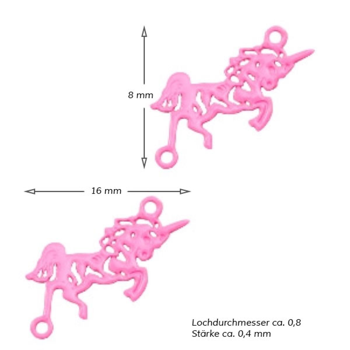 Sadingo Schmuckverbinder Einhorn | 25 Stück, 16 x 8 mm Jubiläumsangebot