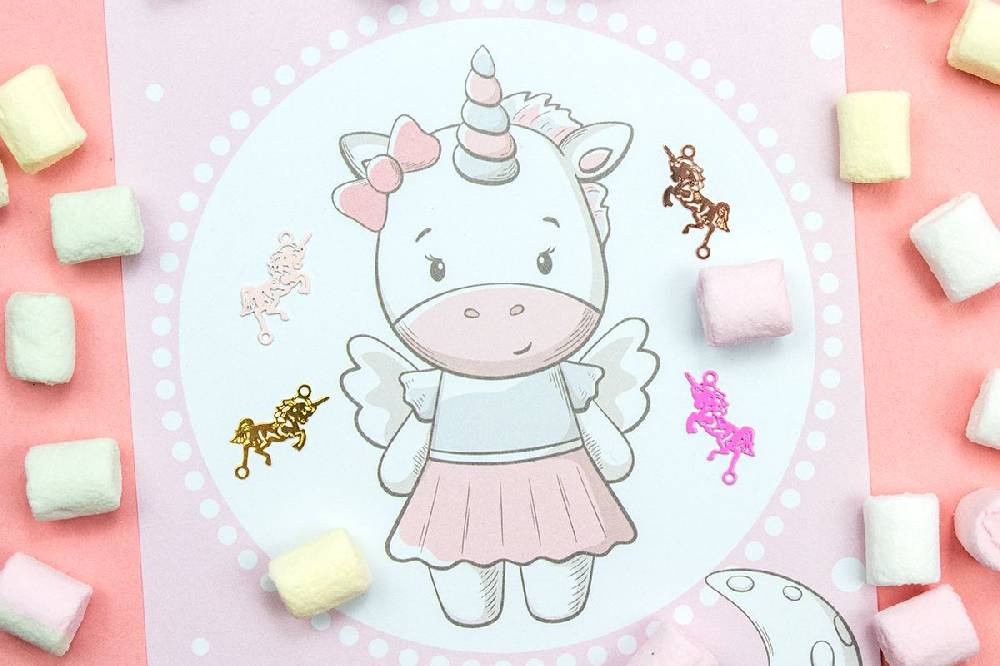 Sadingo Schmuckverbinder Einhorn | 25 Stück, 16 x 8 mm Jubiläumsangebot