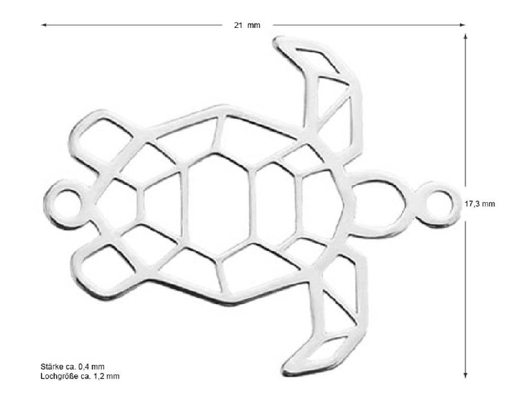 Sadingo Schmuckverbinder Schildkröte | 17,4 x 21 mm Heißer Verkauf