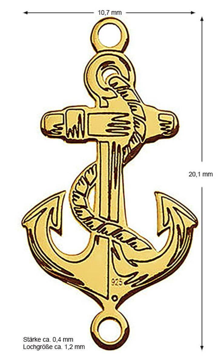 Sadingo Schmuckverbinder Anker | 20,1 x 10,7 mm Online Outlet