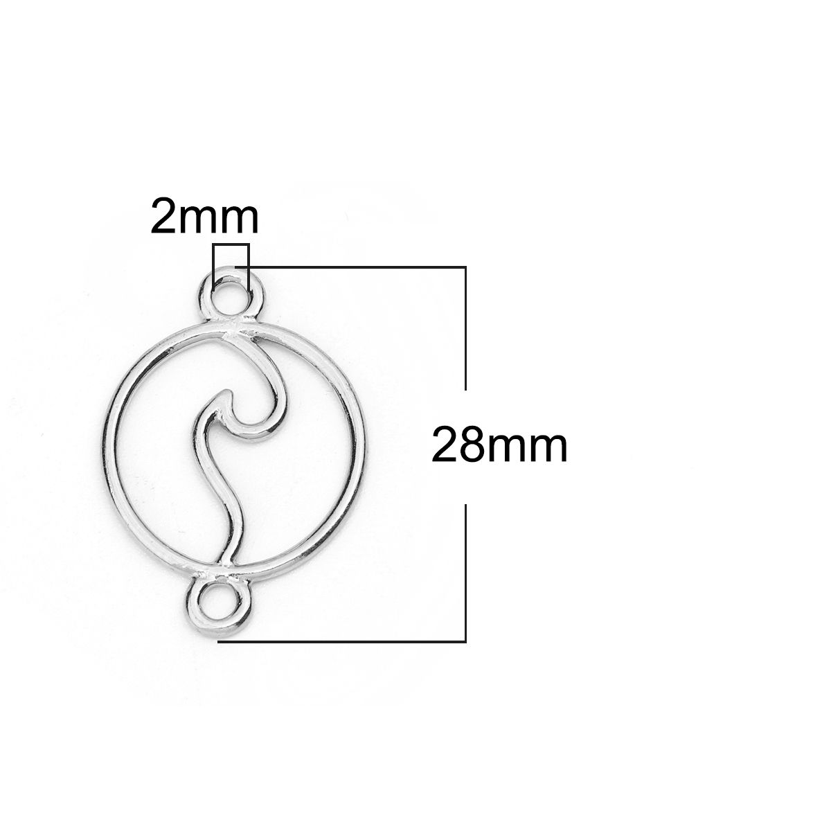 Sadingo Schmuckverbinder Welle | 10 Stkück, 28x20 mm Zeitlich begrenztes Angebot