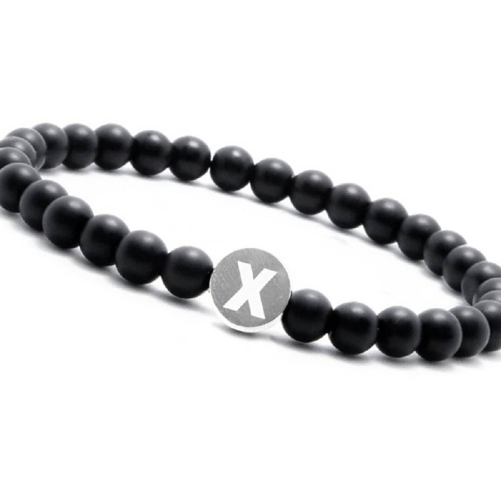 Sadingo Partnerarmband-Set aus schwarzen Natursteinperlen Neuheiten