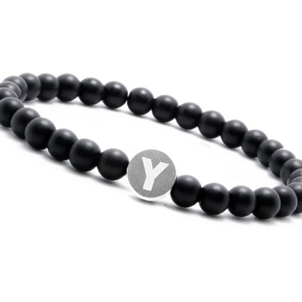 Sadingo Partnerarmband-Set aus schwarzen Natursteinperlen Neuheiten