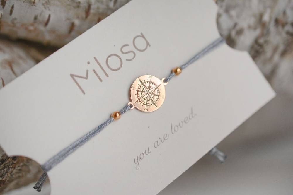 Sadingo Kompass Armband Damen 925 Silber (größenverstellbar) Bestseller
