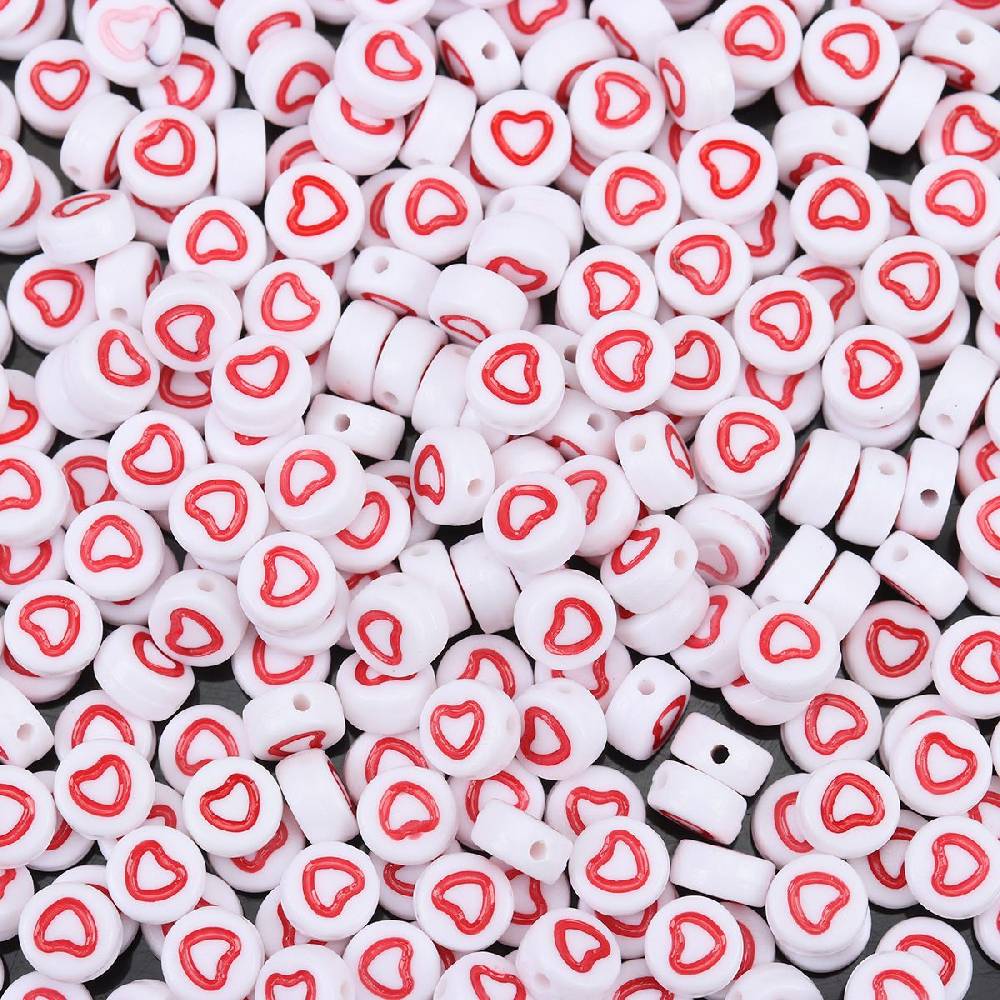 Sadingo Acrylperlen Herz | 500 Stück, 7mm Tiefpreis