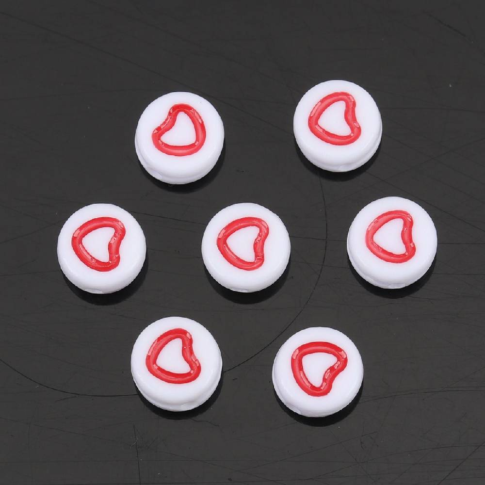 Sadingo Acrylperlen Herz | 500 Stück, 7mm Tiefpreis