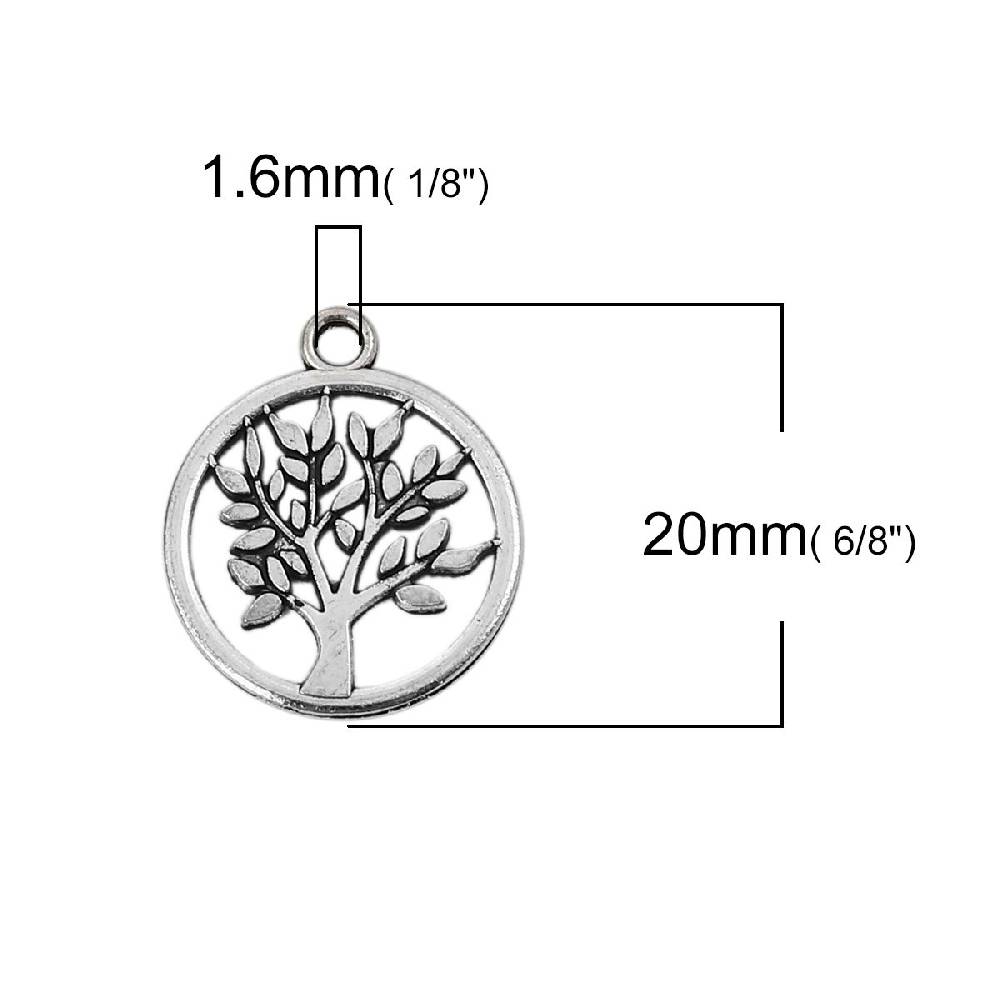 Sadingo Schmuckanhänger Lebensbaum - 10 Stück - 20 x 17 mm Bis zu 65% Rabatt