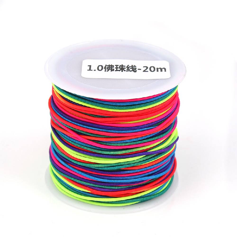 Sadingo Elastikband Regenbogenfarben 1 Rolle 1 mm Stärke Vierteljährliche Förderung
