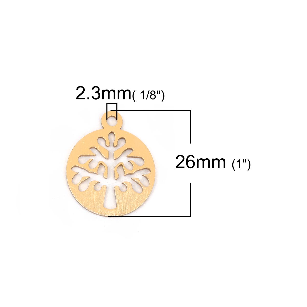 Sadingo 1 Metallanhänger Lebensbaum - 26 x 22 mm - Gold Bis zu 55% Rabatt