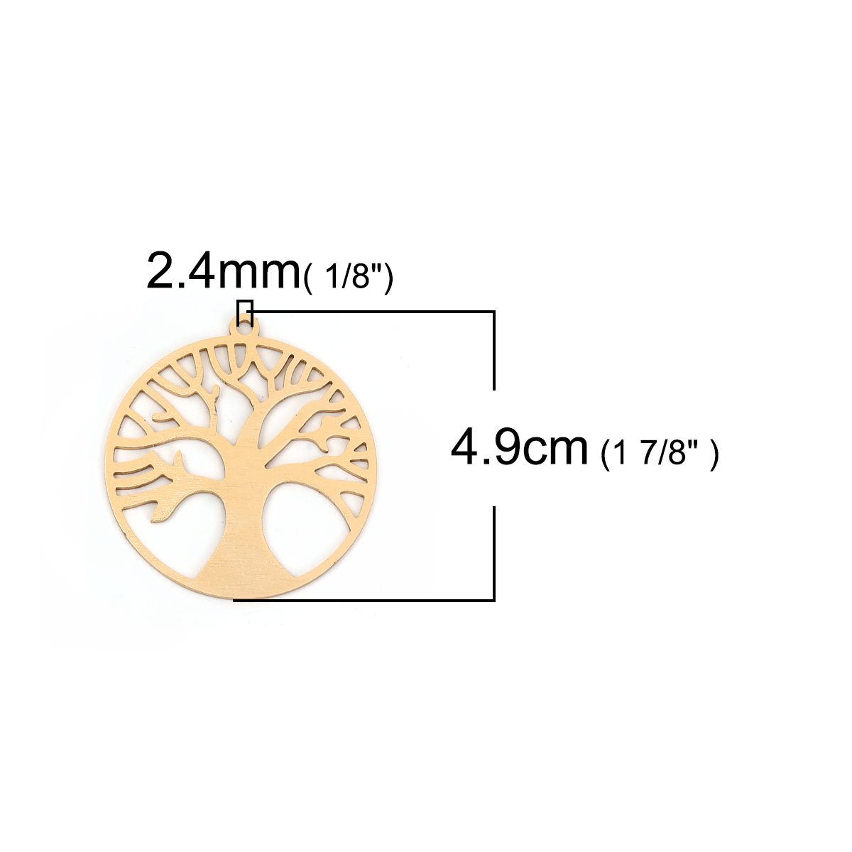 Sadingo 1 Metallanhänger Lebensbaum - 49 x 45 mm - Gold Discount Store für neue Produkte