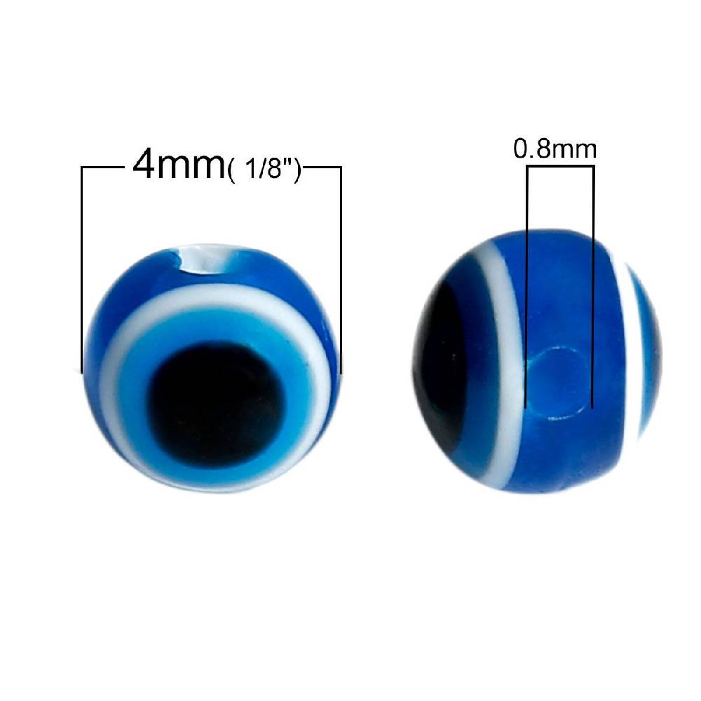 Sadingo Acrylperlen Böser Blick | 100 Stück, 4 - 10mm zollfrei