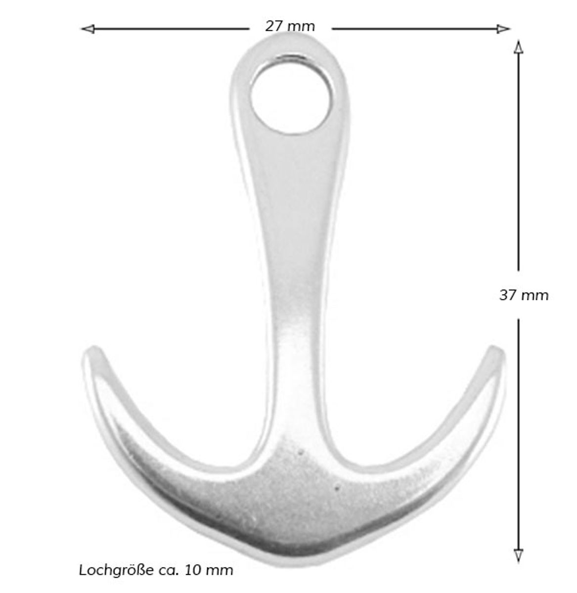 Sadingo Schmuckanhänger Anker - 1 Stück - 35 x 27 mm 50% Rabatt für begrenzte Zeit
