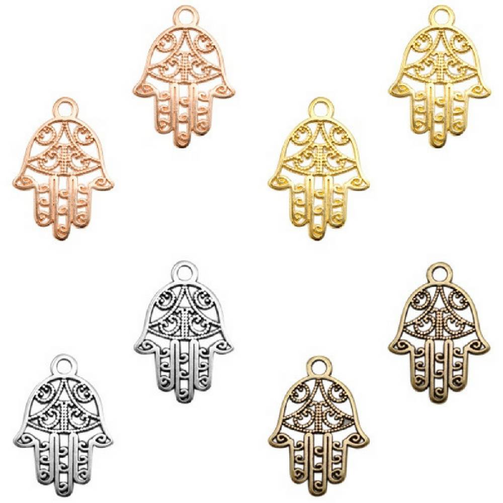 Sadingo Schmuckanhänger Hamsa Hand 16 x 10 mm, 2 Stück Online