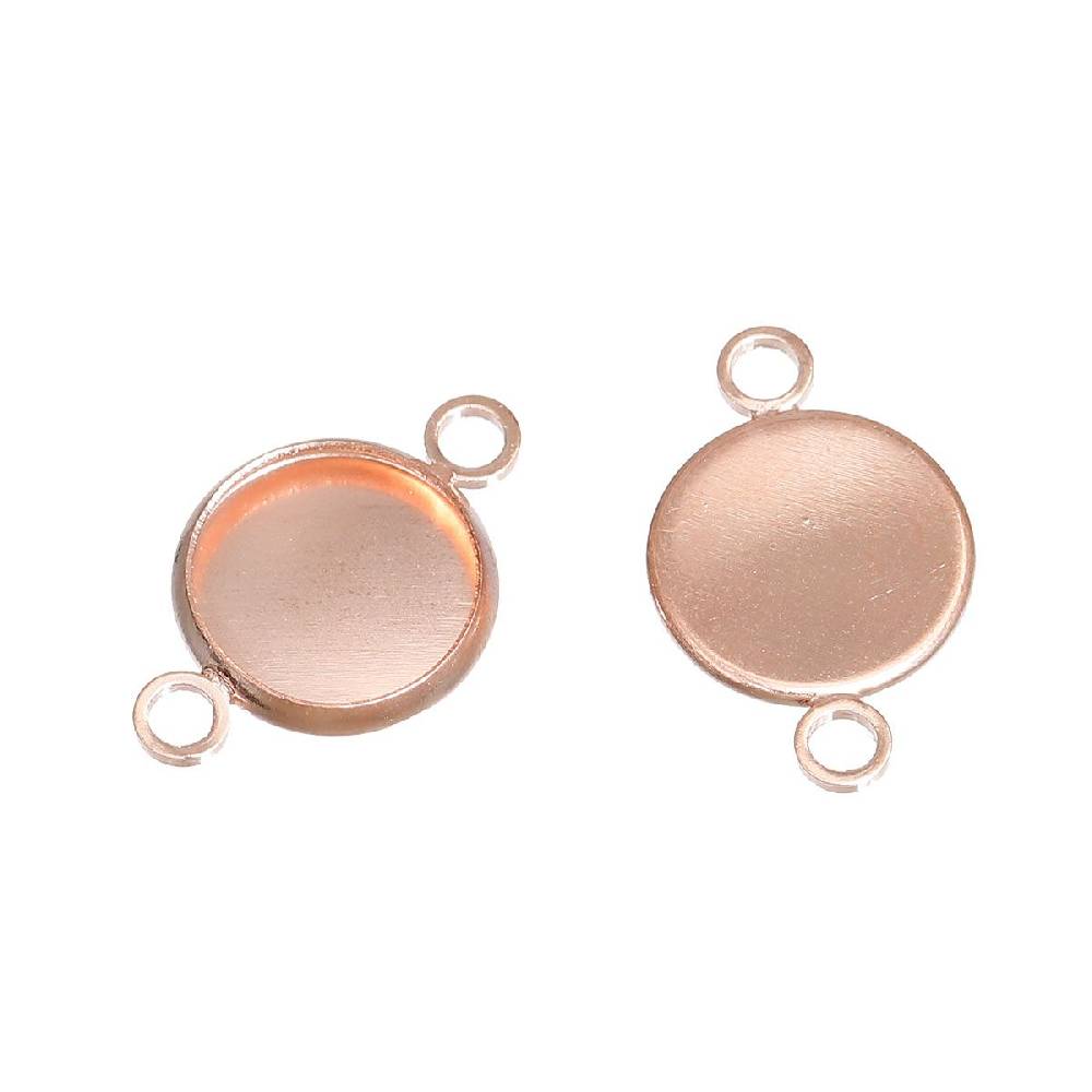 Sadingo Schmuckverbinder Fassung für 10 mm Cabochons | 10 Stkück, 19x12 mm Fabrikverkauf