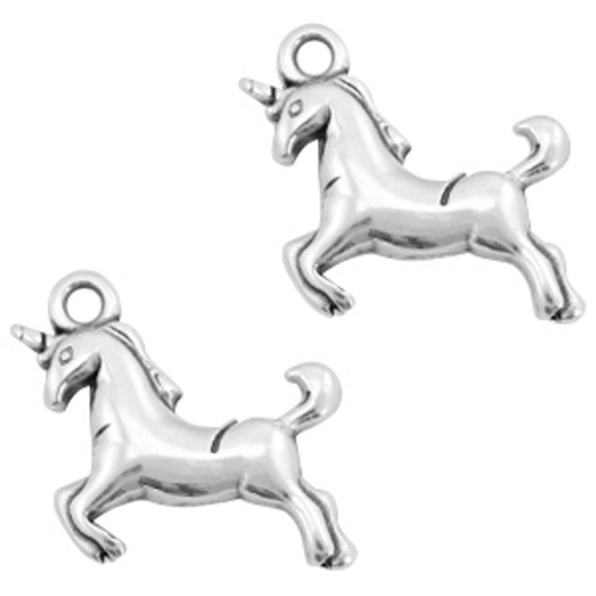 Sadingo Anhänger Einhorn aus Metall, 17 x 16 mm 1 Stück Meist gekauft