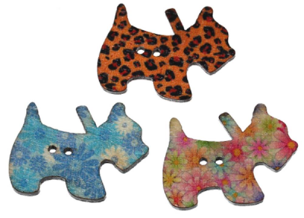 Sadingo Holzknöpfe Hunde - 50 Stk. - Zufälliger Mix Günstig kaufen
