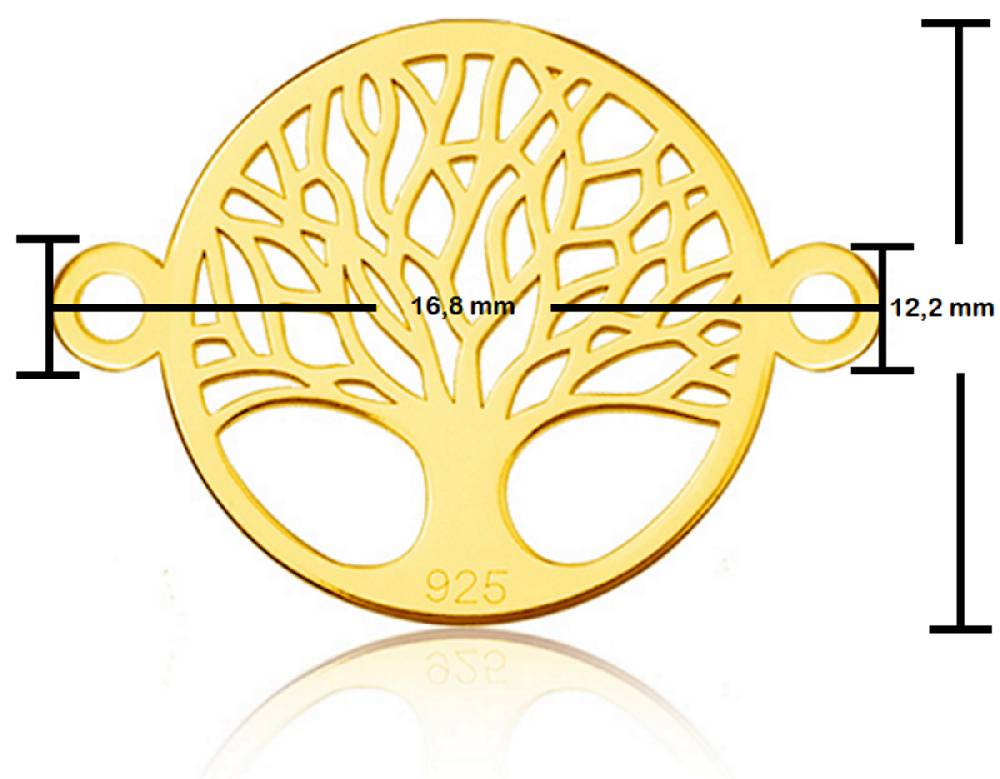 Sadingo Schmuckverbinder Lebensbaum | 12,2x16,8 mm Weihnachtsangebot