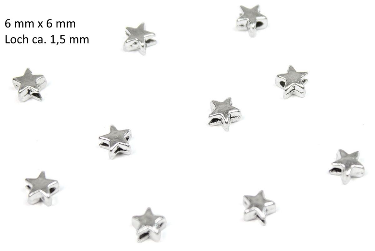 Sadingo Metallperlen Sterne | 50 Stk. - 6x6 mm JETZT KAUFEN