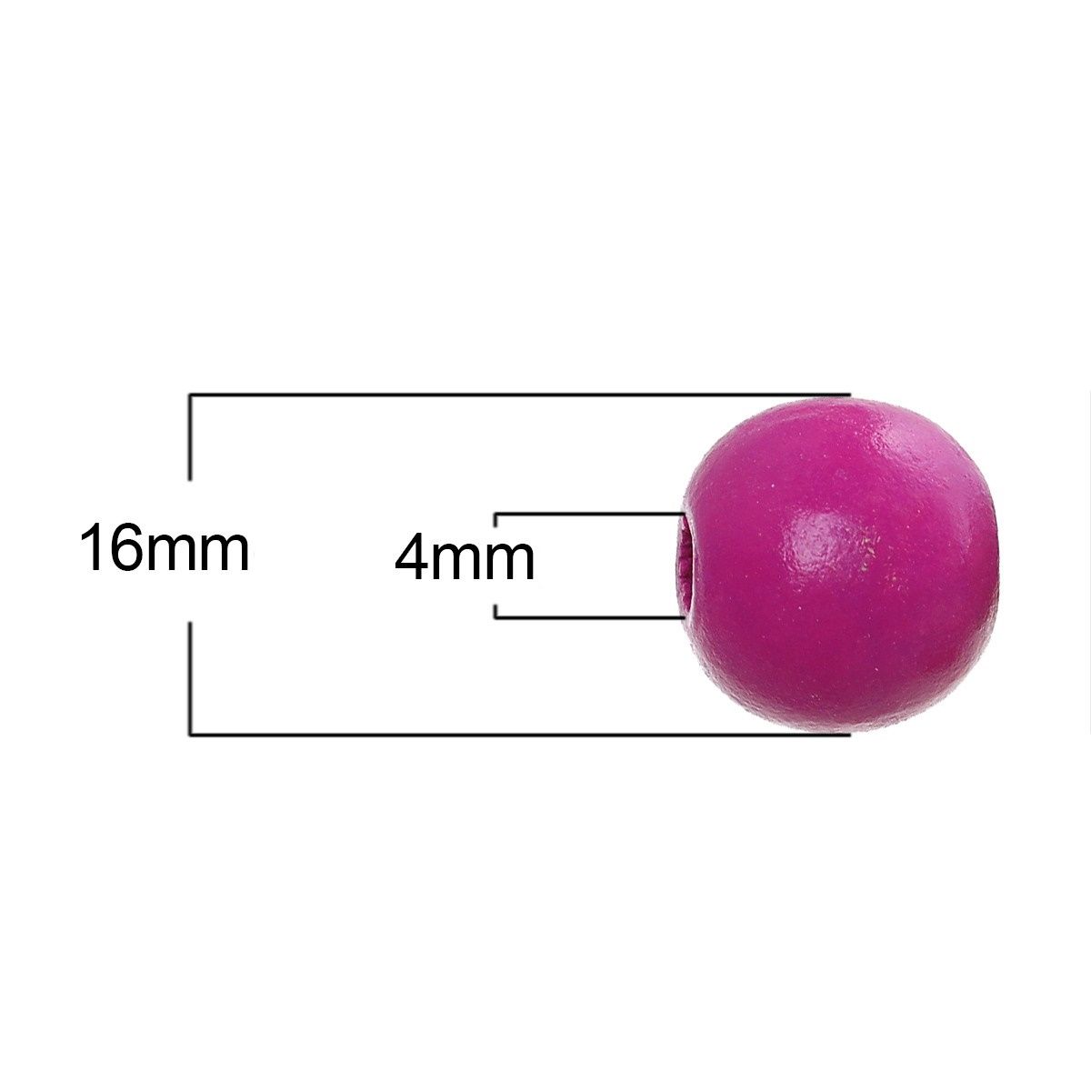 Sadingo Holzperlen bunt | 100 Stk. 16mm Letzte 2 Tage