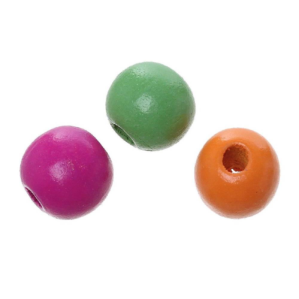 Sadingo Holzperlen bunt | 100 Stk. 16mm Letzte 2 Tage