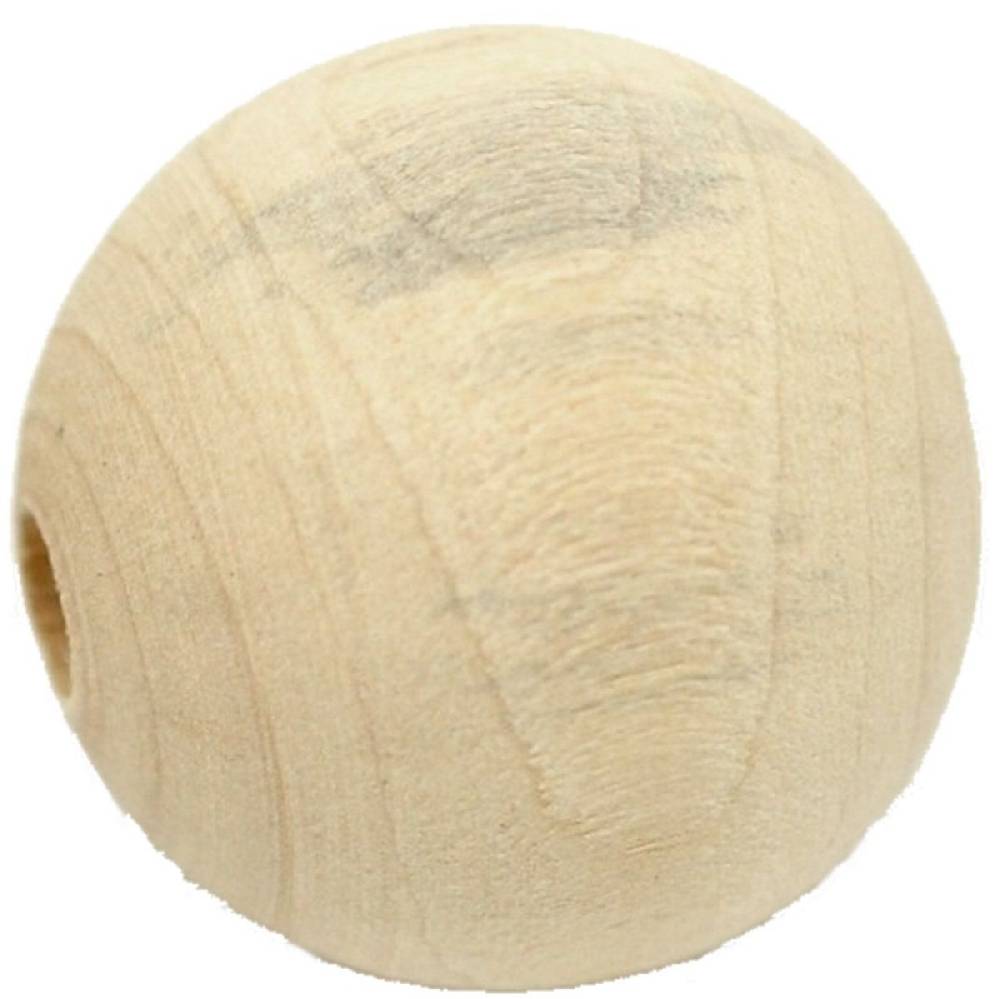 Sadingo Holzperlen natur, 30 Stk. - Ø 2,5 cm Bis zu 50% Rabatt