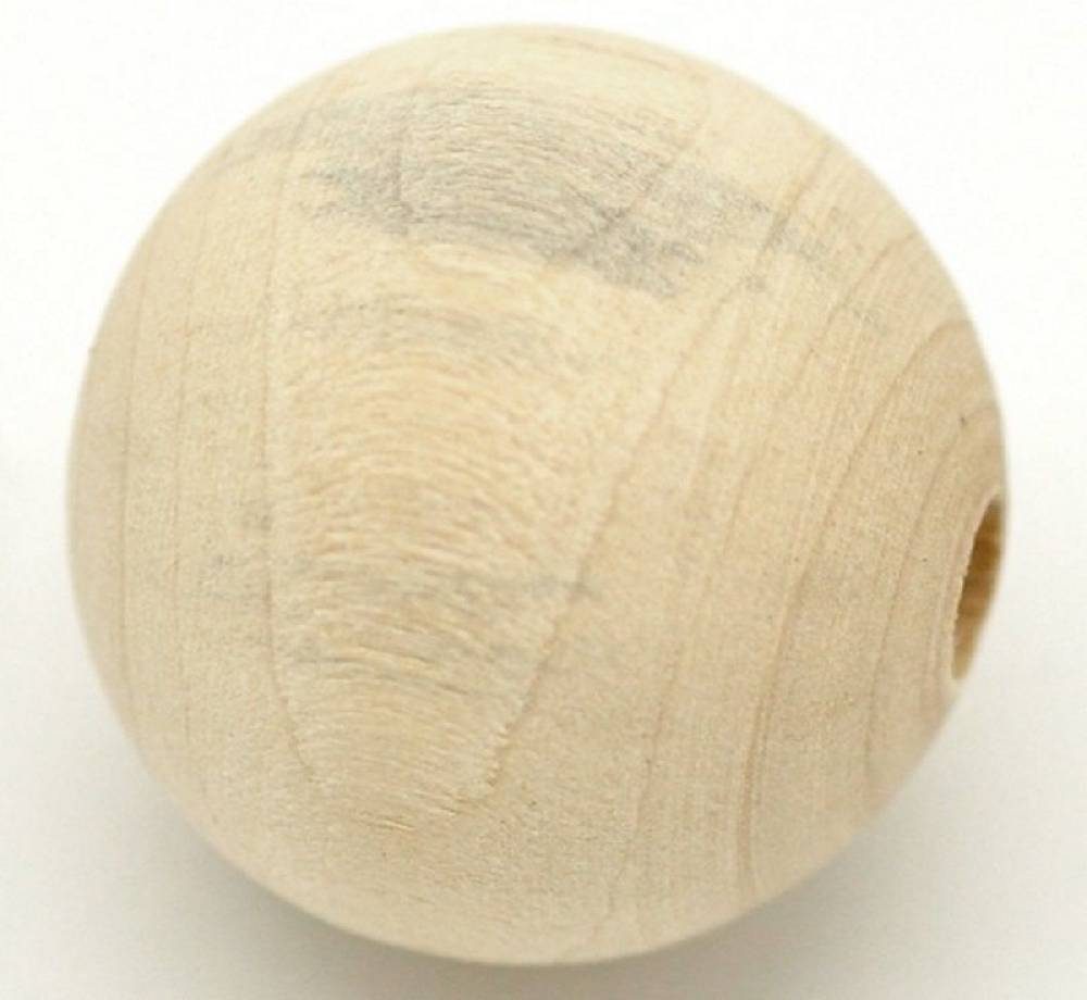 Sadingo Holzperlen natur, 30 Stk. - Ø 2,5 cm Bis zu 50% Rabatt