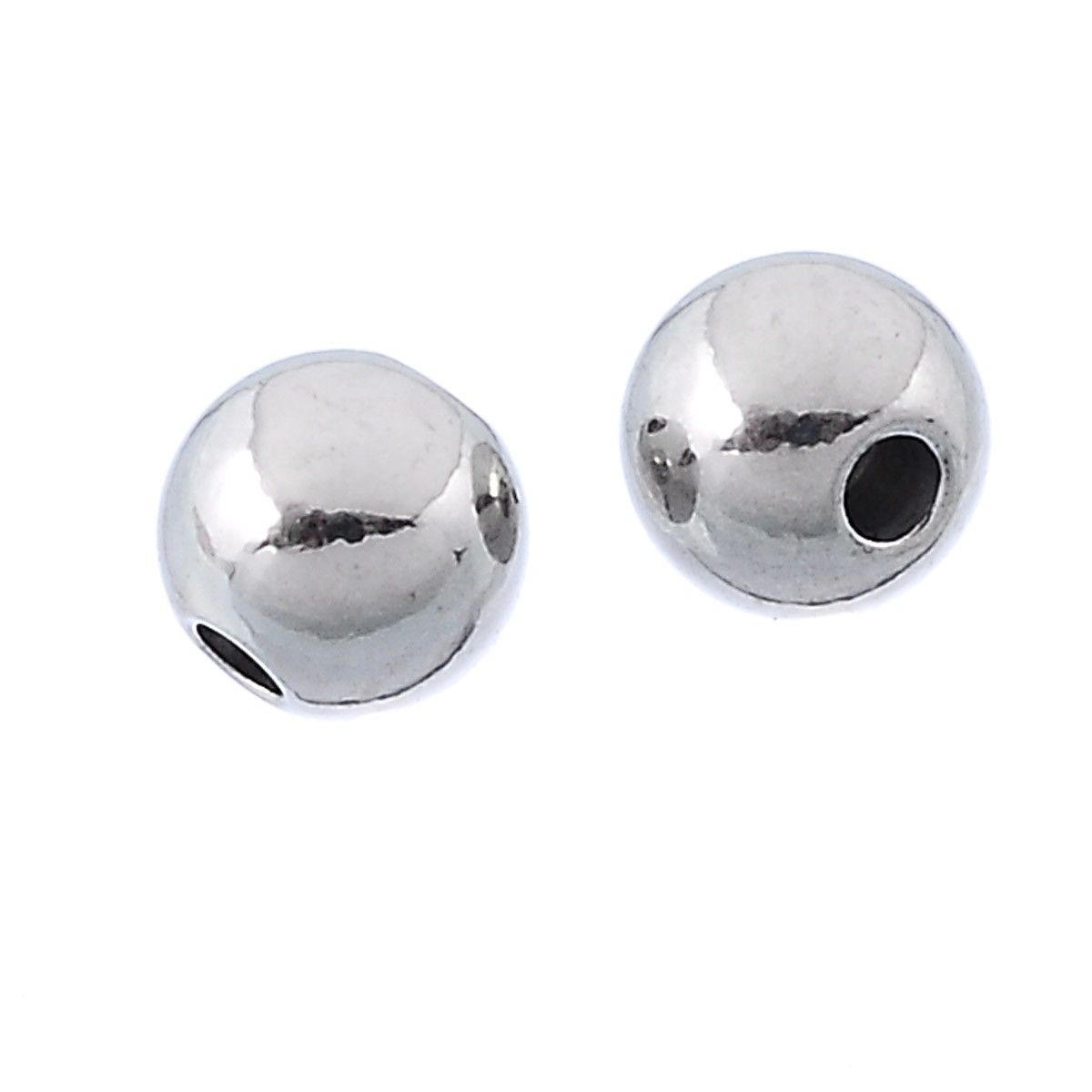 Sadingo Metallperlen in Silber | 4 mm, 50 Stück Bis zu 60% Rabatt
